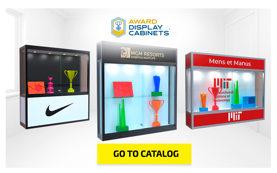 Trophy Wall Mounted Display Cases